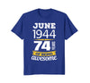 Image of June 1944 74 years of being awesome 74th Birthday T-Shirt