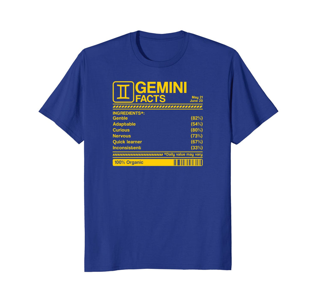 gemini facts born in May &amp; June birthday zodiac t-shirt