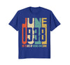 Image of Retro Vintage June 1938 T-Shirt 80 Years Old Birthday Gift
