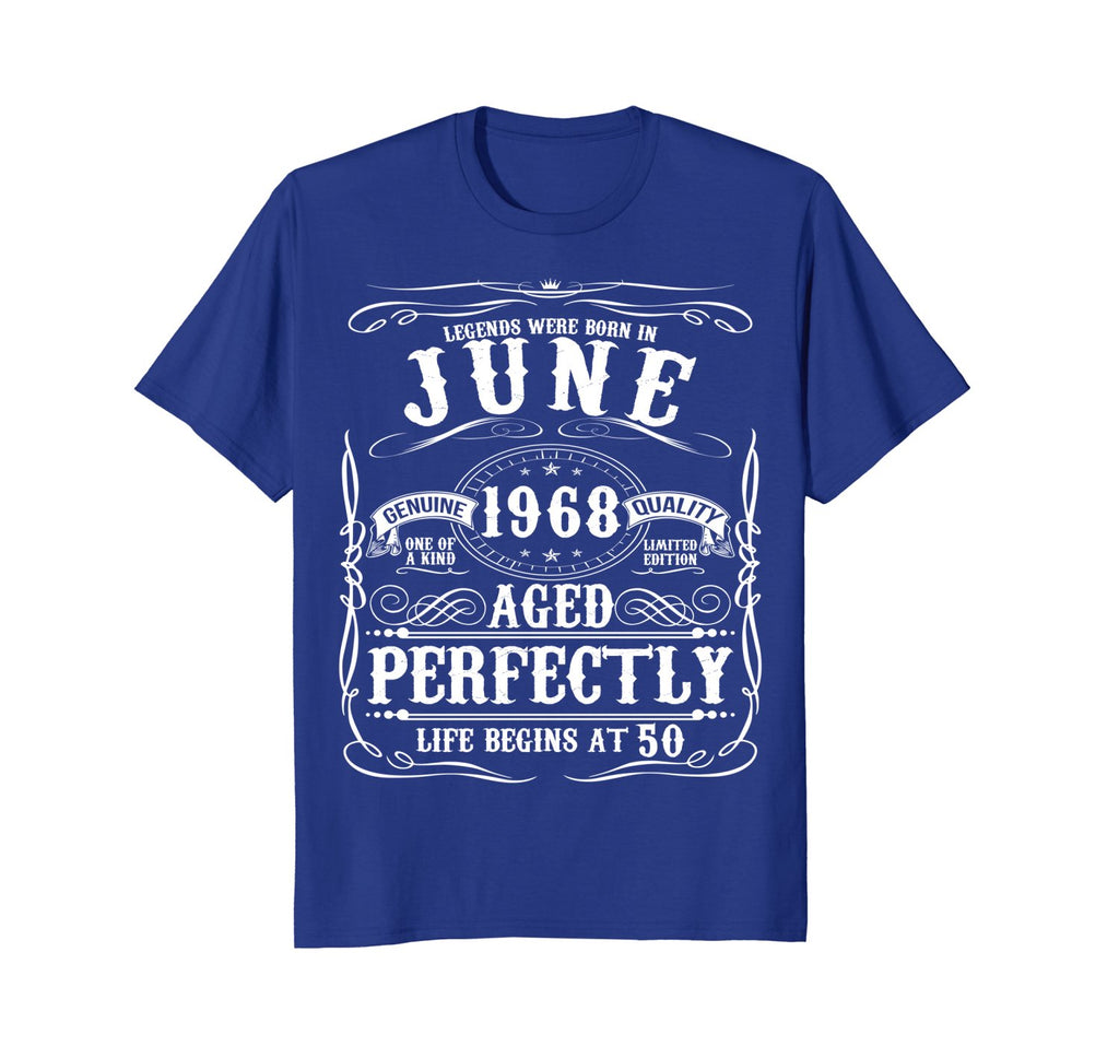 Funny 50th Birthday Legend June 1968 T-Shirt Fifty Gift