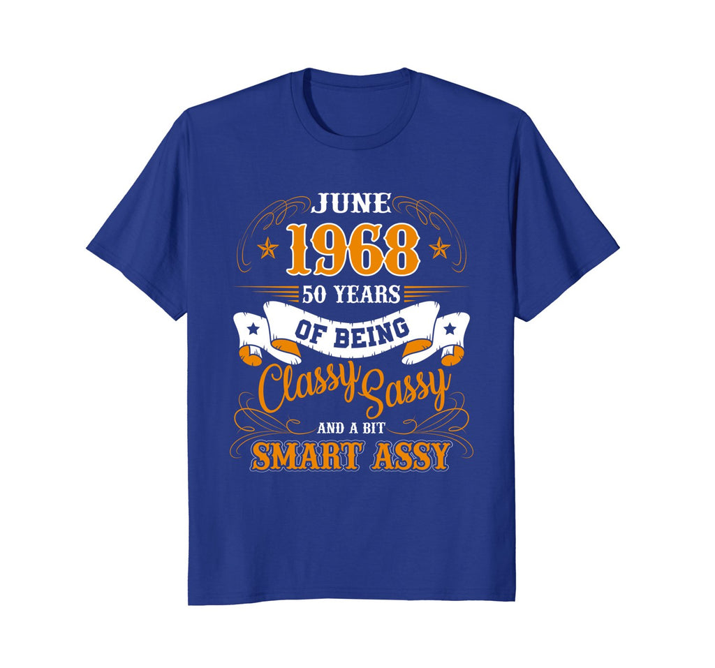 June 1968 - 50 Years of Being Classy Birthday Gift T-Shirt