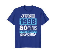 June 1998 - 20th Birthday T-Shirt Gift