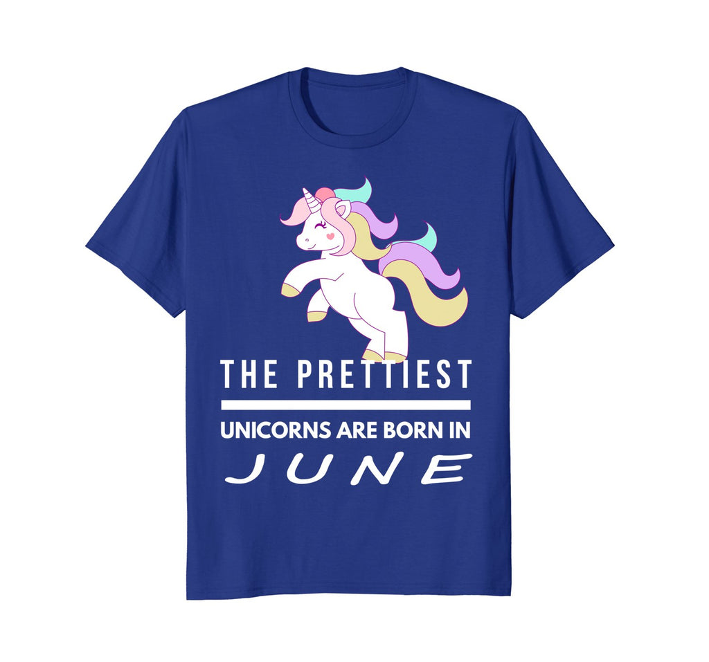 Unicorns are Born in June Cute TShirt Birthday Gift