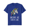 Image of Unicorns Are Born In June Birthday T-Shirt For Her