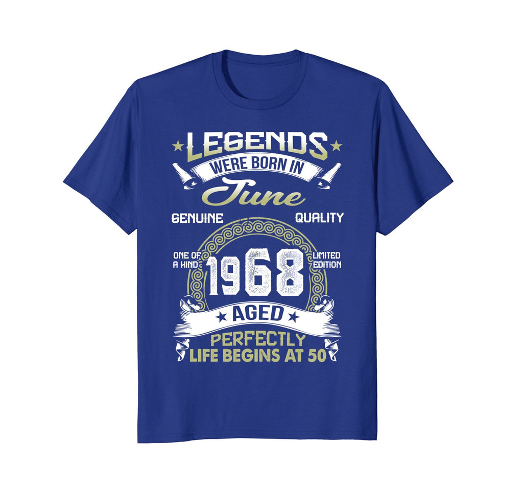 Legends Born In June 1968 50th Awesome Birthday Gift Shirt