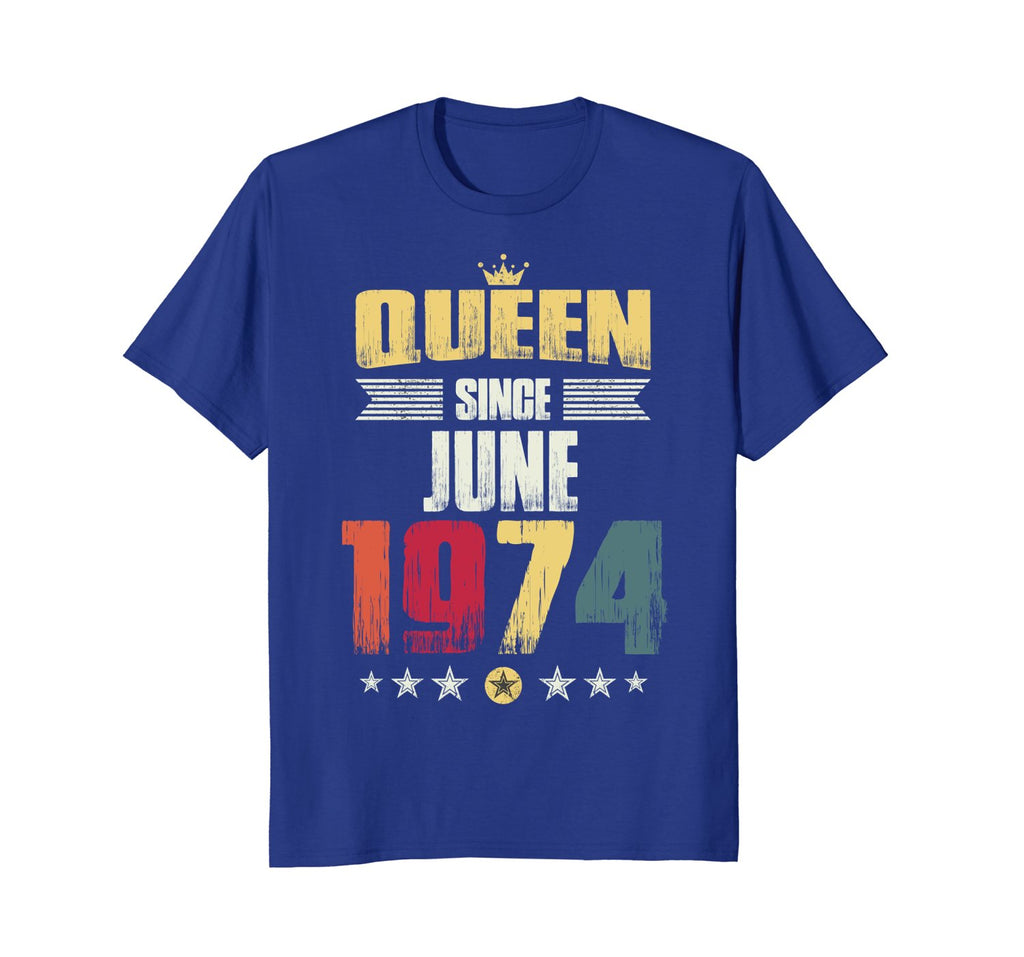 Queen Since June 1974 Vintage 44th Birthday Gift Shirt