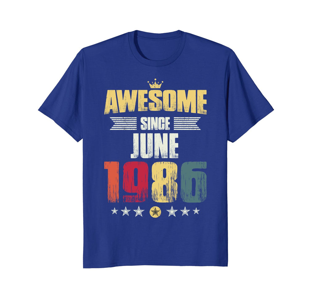 Awesome Since June 1986 Vintage 32nd Birthday Gifts Shirts