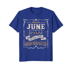 Made In June 1948 The Living Legend 70th Birthday Shirt