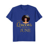 Image of Women's Black Queens Are Born In June - Birthday T-Shirt