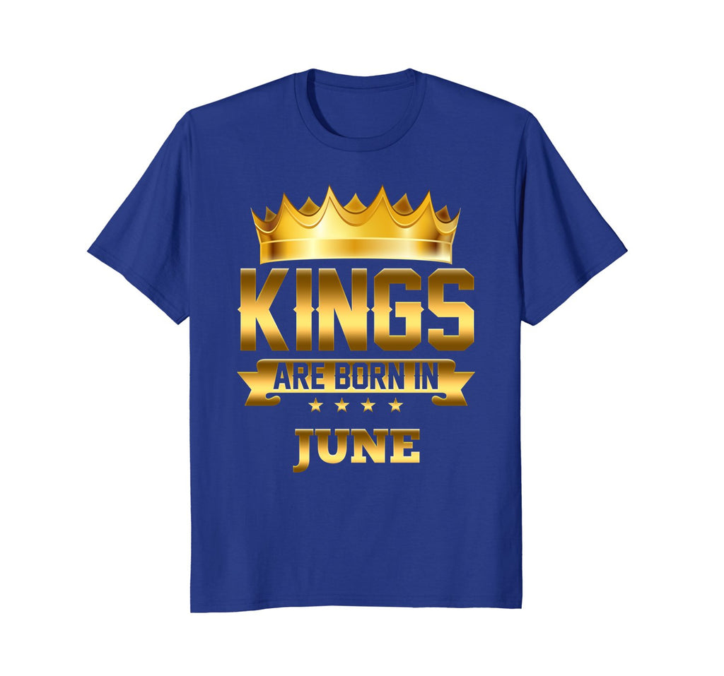 Kings Are Born In June Birthday T-Shirt For Men
