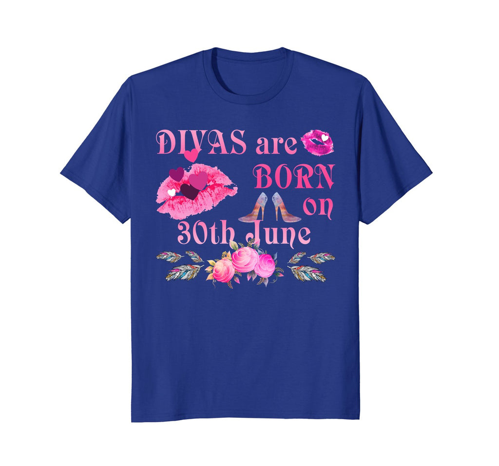 Funny 30th Birthday Shirts | Divas Are Born on 30th June