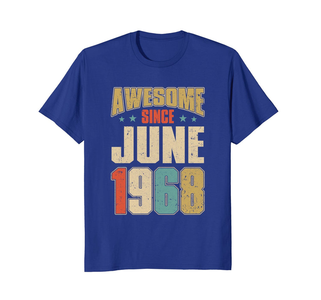 Vintage Retro Awesome Since June 1968 50Th Birthday T-Shirt