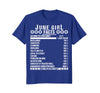 Image of June Girl Facts Shirt - Funny Birthday Gift Idea for Girls