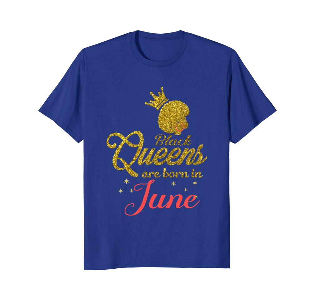 Women's Black Queens Are Born In June - Birthday T-Shirts