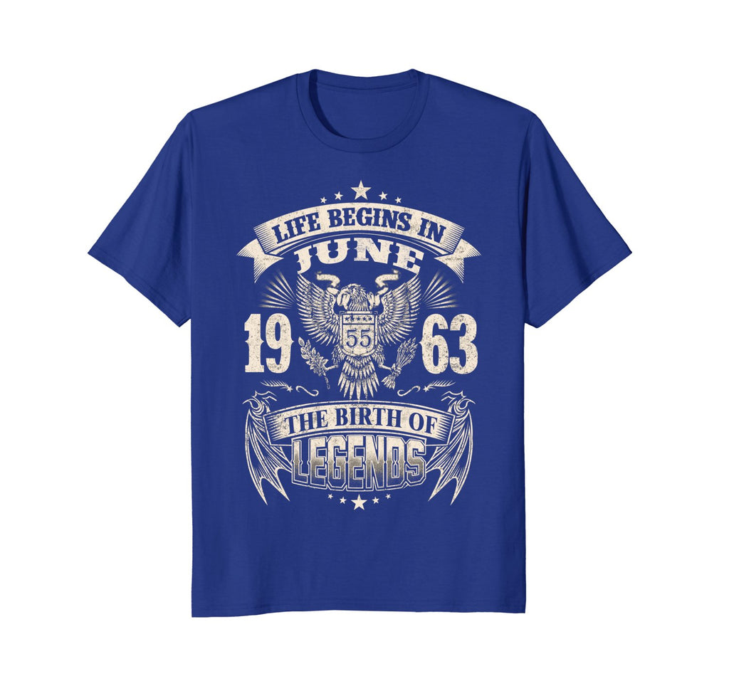 Life Begins In June 1963-The Birth Of Legends Birthday Tee