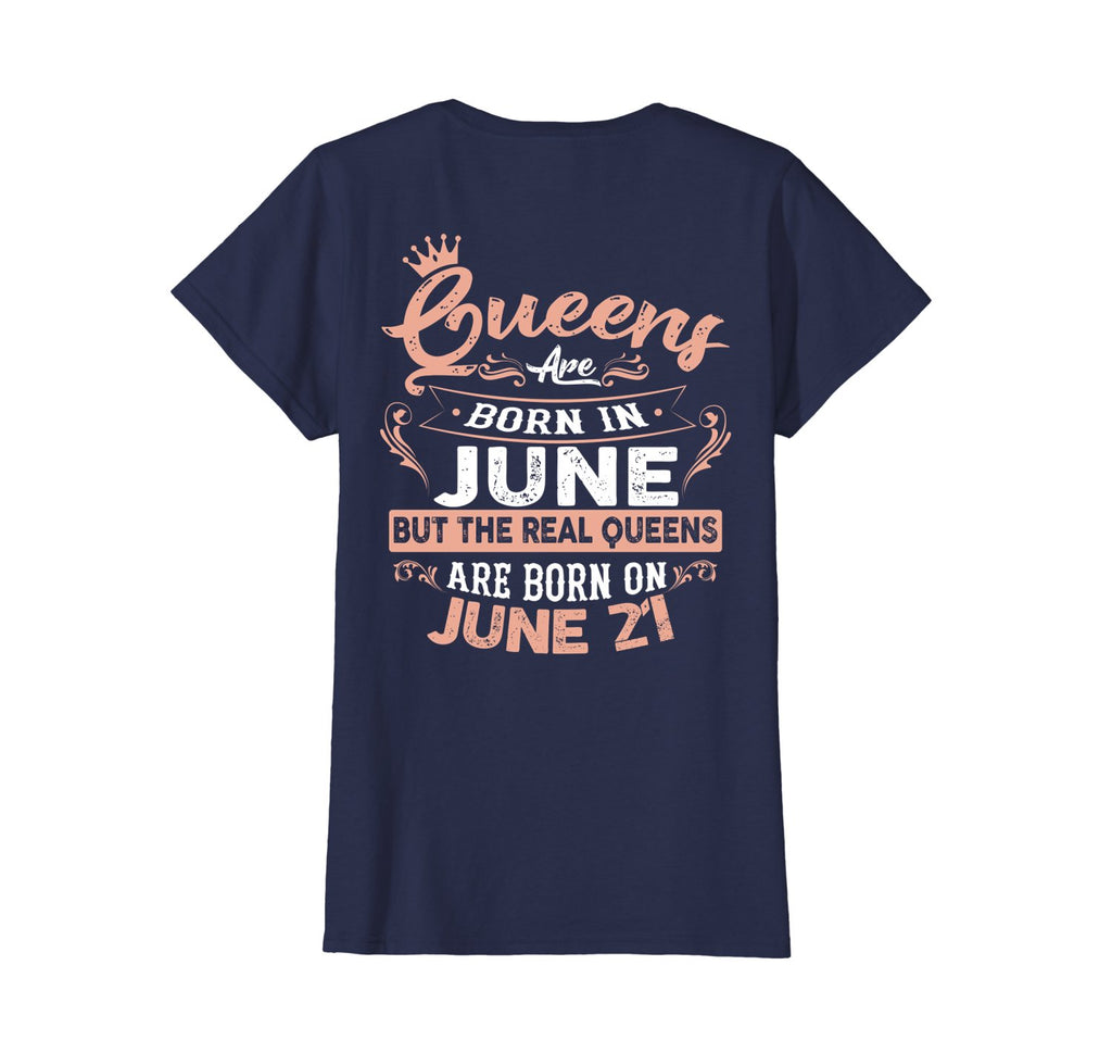 Real Queens are born on 21st of June Birthday Gift T-Shirt