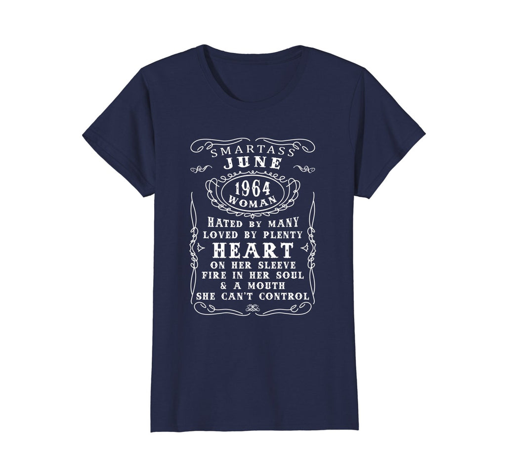 Womens Funny 54th Birthday Gifts Smartass June Woman 1964 T-Shirt