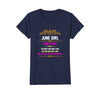 Image of June Girl Has 3 Sides Birthday T-Shirt for Girls