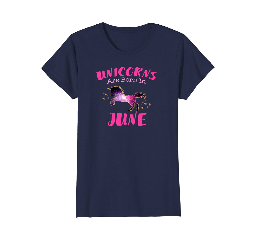 Unicorns Are Born In June T Shirt Unicorn Birthday Tee