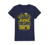 Image of Womens Golden Real Queens Are Born On June 09 Birthday Shirt