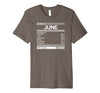 Image of born in june birthday facts gift t-shirt