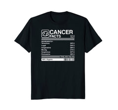cancer facts born in June &amp; July birthday zodiac t-shirt