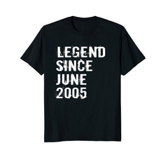 Legend Since June 2005 Tshirt 13th Birthday Gift Tee Shirt