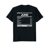 Image of born in june birthday facts gift t-shirt