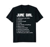 Image of June Girl Will Keep It Real 100% Funny Birthday T-Shirt