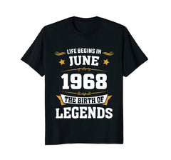 Birthday - Life Begins In June 1968 - The Birth Of Legends