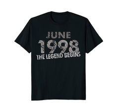 Birthday Shirt for 20 year olds - June 1998 - The Legend Beg