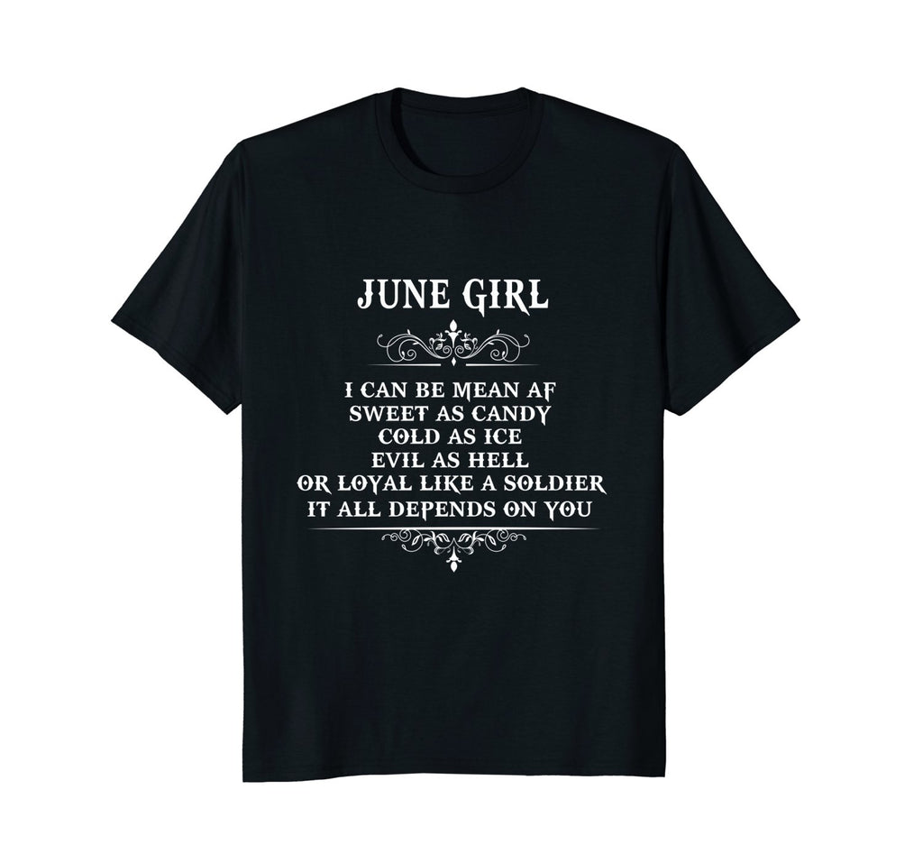 I'm a June Girl Shirt Funny Birthday T-Shirt for Girl