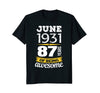 Image of June 1931 87 years of being awesome 87th Birthday T-Shirt