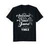 Image of Awesome Since June 1963 T-shirt - 55th Birthday Gifts