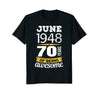 Image of June 1948 70 years of being awesome 70th Birthday T-Shirt