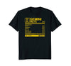 Image of gemini facts born in May &amp; June birthday zodiac t-shirt