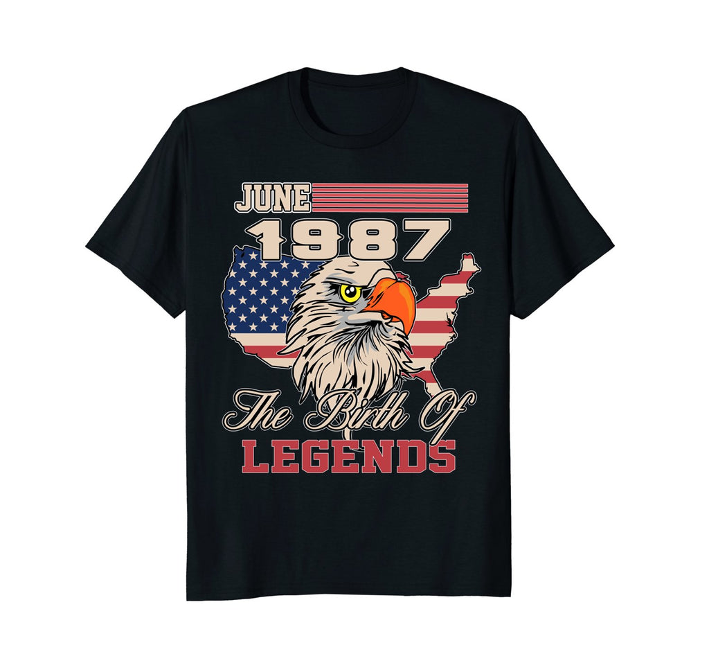 June 1987 Birthday T-shirt Awesome Birth of Legends