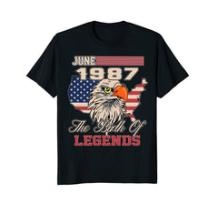 June 1987 Birthday T-shirt Awesome Birth of Legends