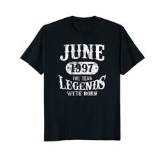 June 1997 T-Shirt The Year Legends Were Born 21st Birthday