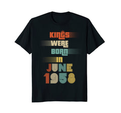 Kings are born in June 1958 t shirt vintage 60th birthday