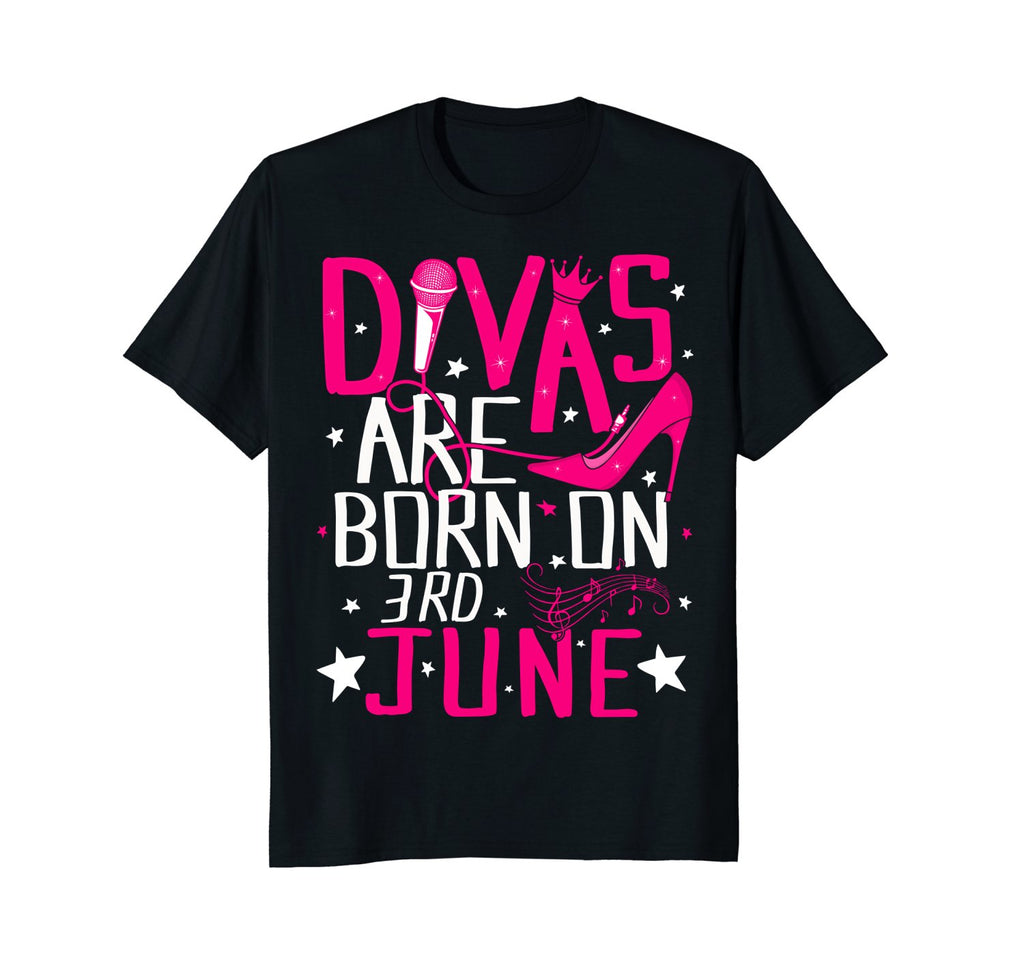 Divas Are Born On June 3rd T-shirt Gemini Cancer Birthday