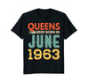 Image of Queens Born In JUNE 1963 55th Awesome Birthday Gift Shirt