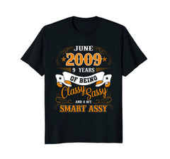 June 2009 - 9 Years of Being Classy Birthday Gift T-Shirt