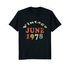 Image of 40 Year Old Birthday T-Shirt Distressed Born In June 1978