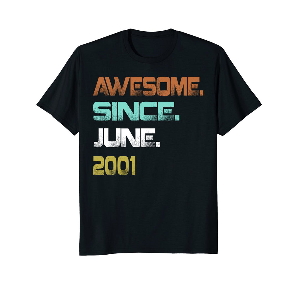 June 2001 17th Birthday Gift 17 years old T-shirt