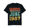 Image of Queens Born In JUNE 1987 31st Awesome Birthday Gift Shirt