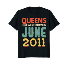 Queens Born In JUNE 2011 7th Awesome Birthday Gift Shirt