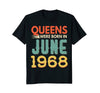 Image of Queens Born In JUNE 1968 50th Awesome Birthday Gift Shirt