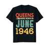 Image of Queens Born In JUNE 1946 72nd Awesome Birthday Gift Shirt