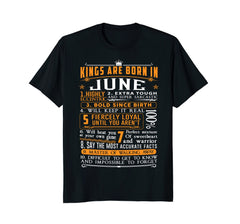 June Birthday Gifts - Kings are Born In June T-Shirt